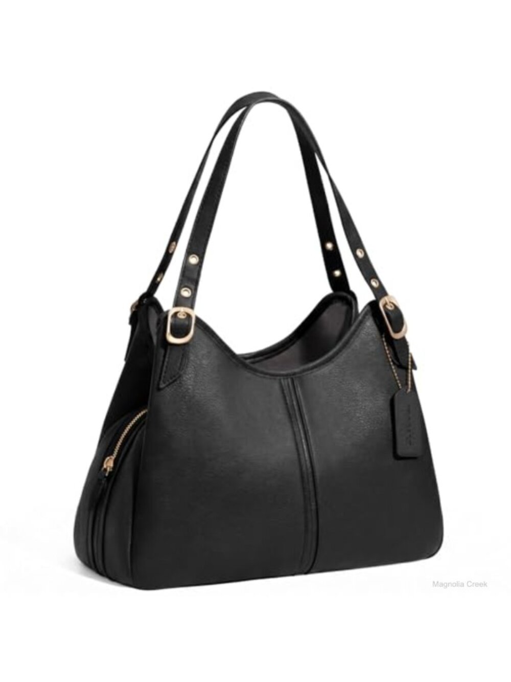 Faux Leather Hobo Shoulder Bag Slouchy Vintage Large Capacity